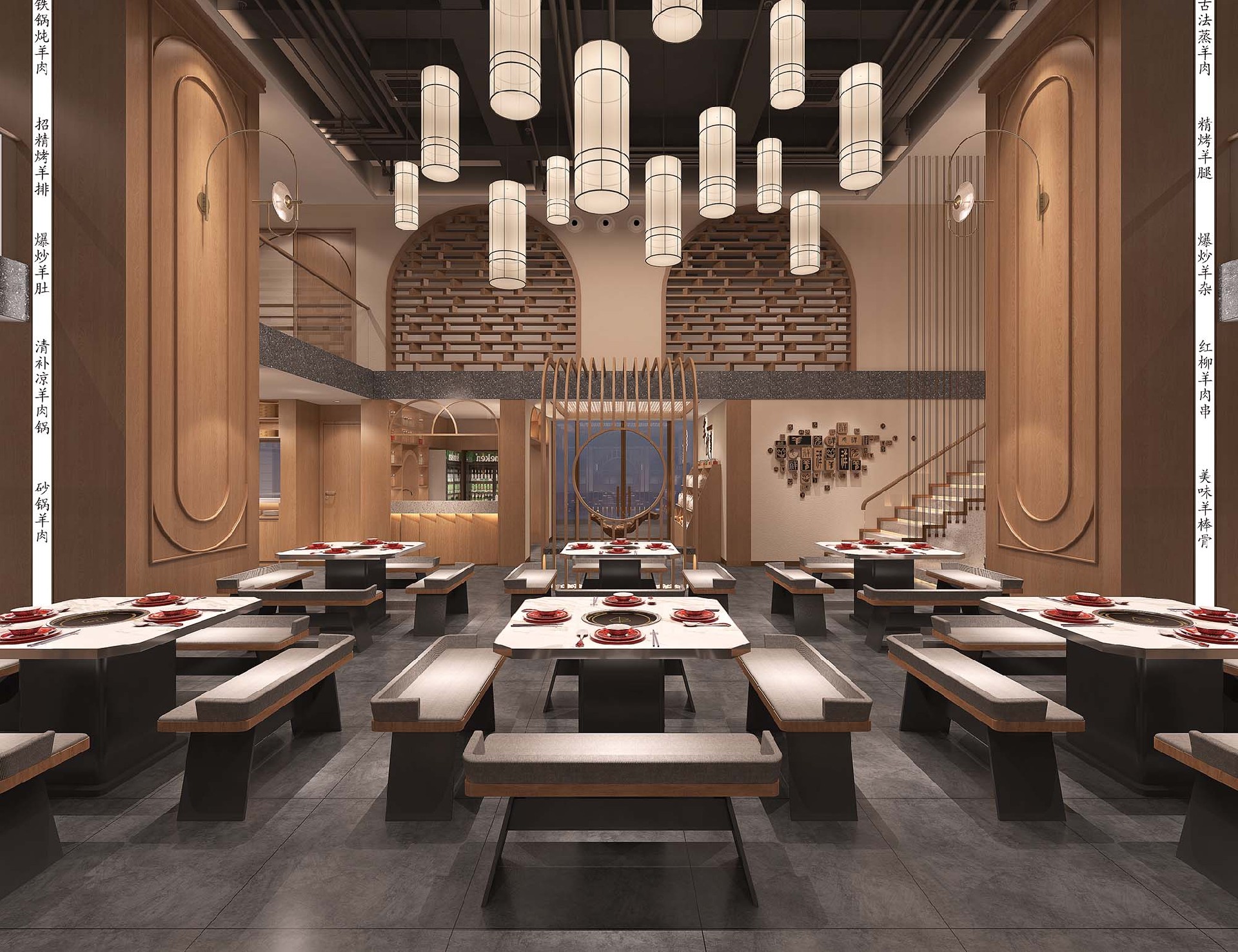 600平米郑州连锁餐厅装修设计效果图