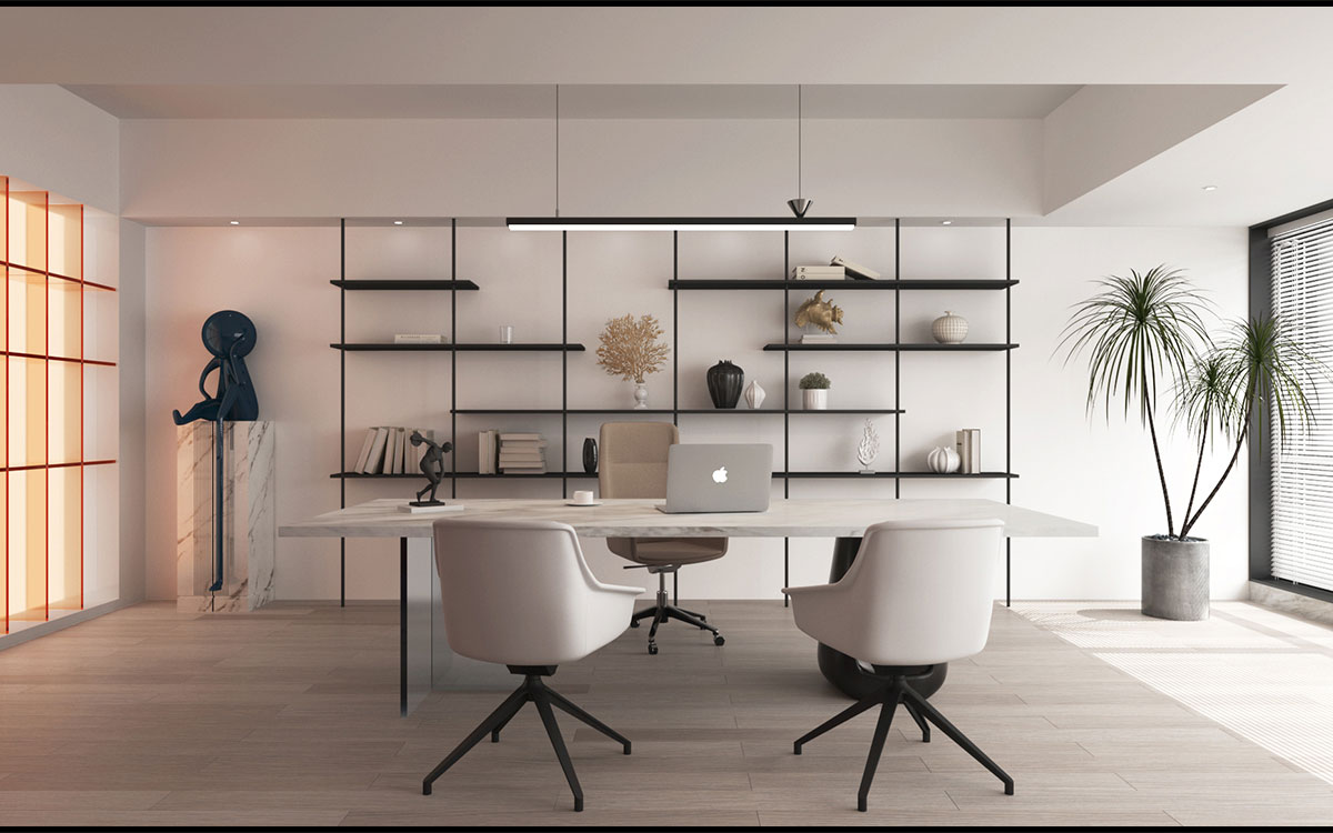 300平米电子商务公司办公室设计效果图