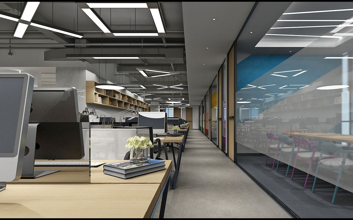 420平米传媒公司办公室设计效果图
