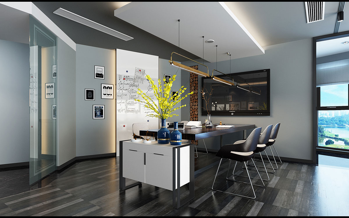 210平米郑州办公室装修设计效果图