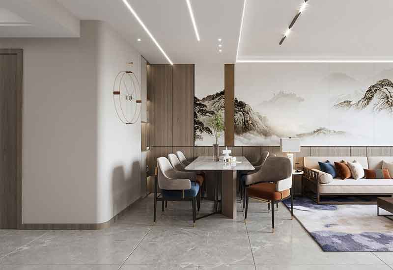 郑州家装设计：新中式风格的厨房设计与布局