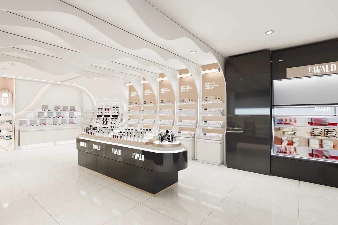 90平米郑州化妆品店直播间设计效果图