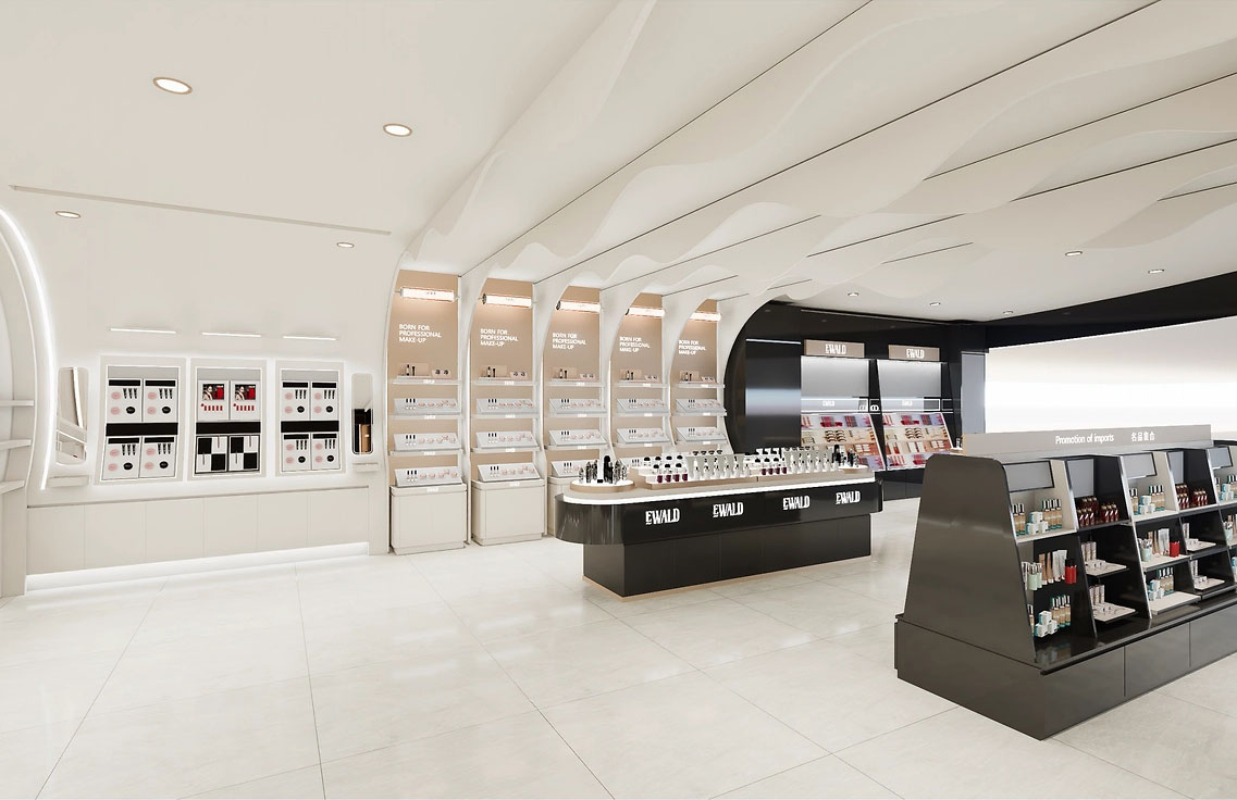 90平米郑州化妆品店直播间设计效果图