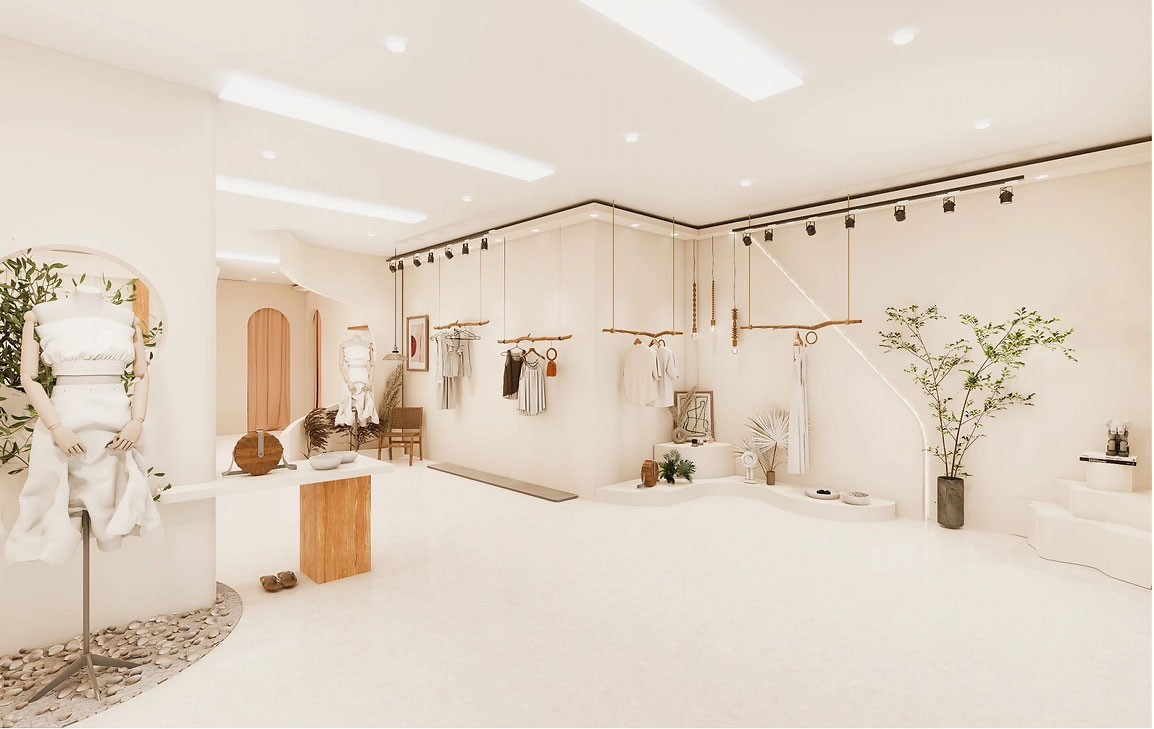 200平米郑州服装门店直播间设计效果图