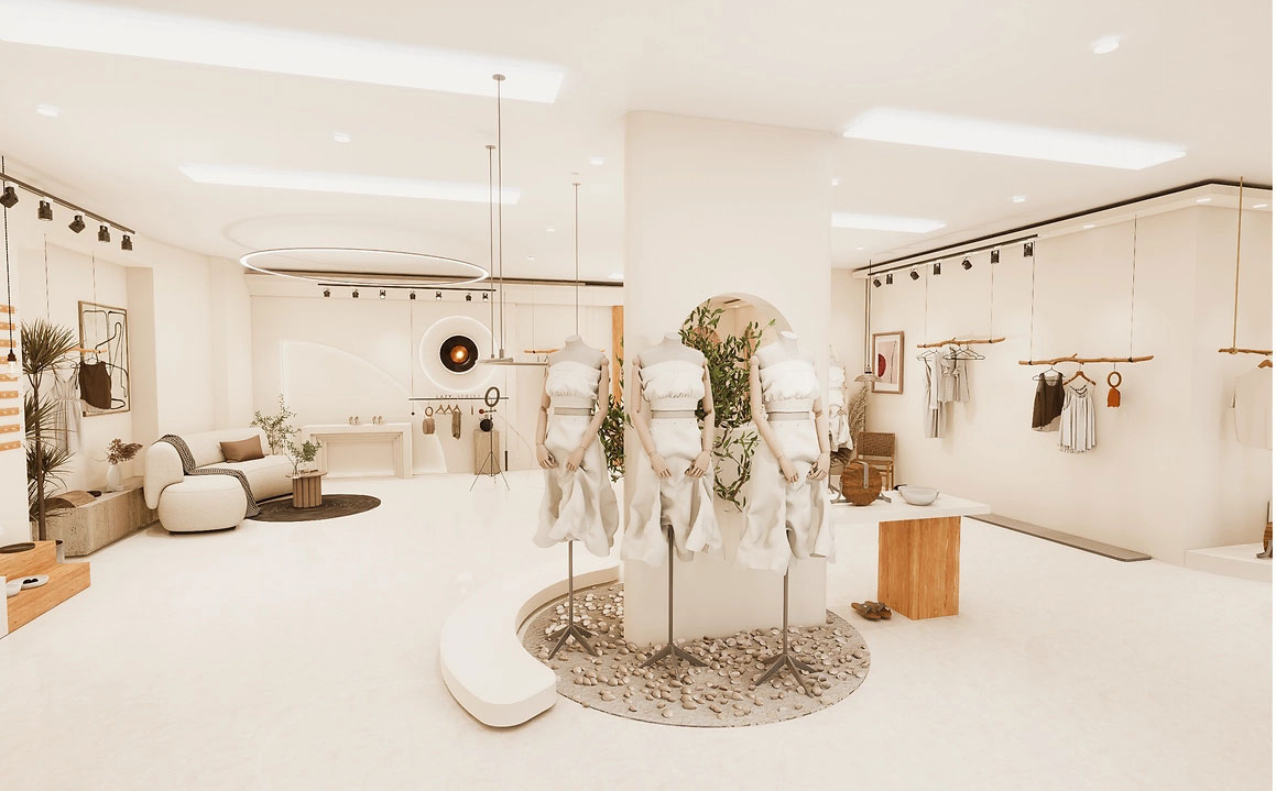 200平米郑州服装门店直播间设计效果图