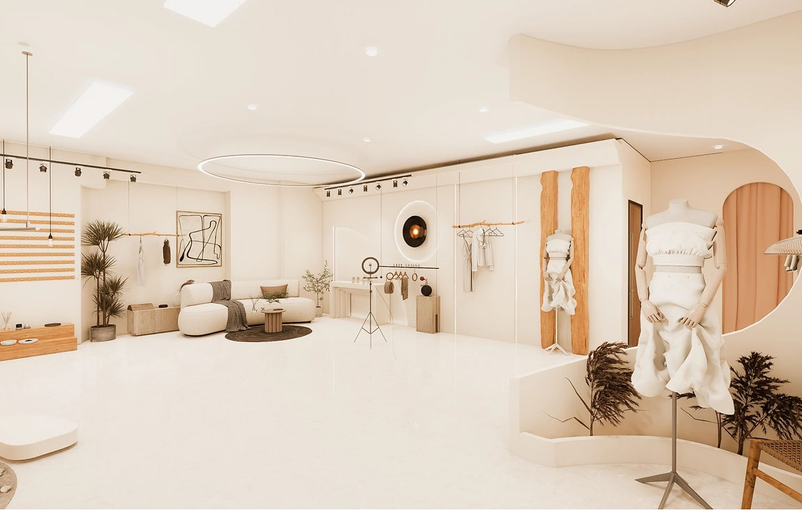 200平米郑州服装门店直播间设计效果图