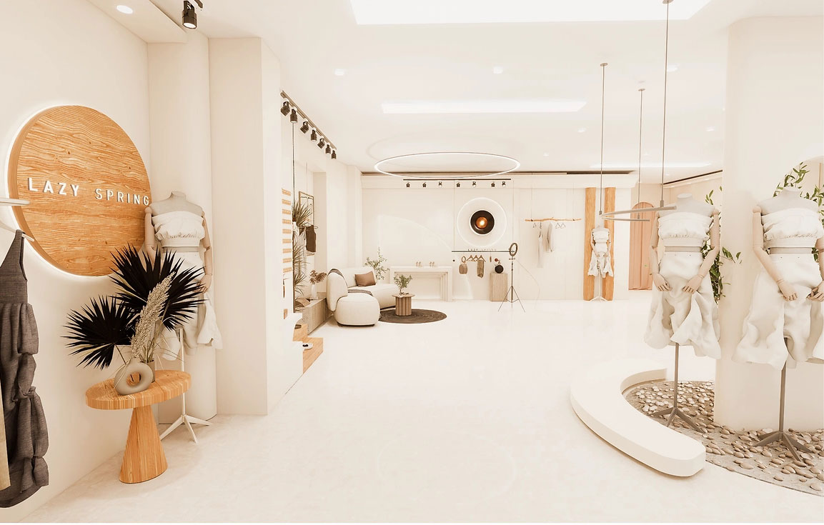 200平米郑州服装门店直播间设计效果图