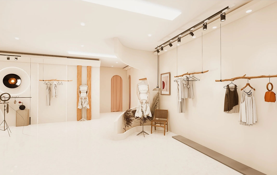 200平米郑州服装门店直播间设计效果图