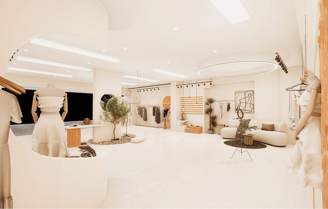 200平米郑州服装门店直播间设计效果图