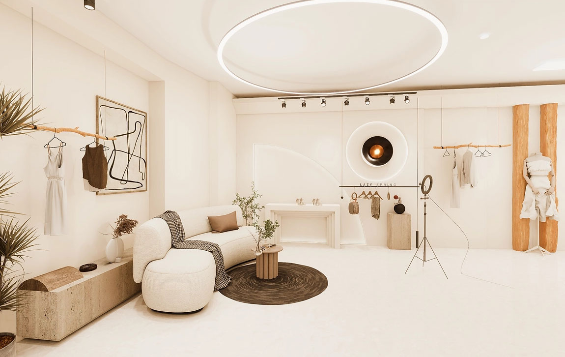 200平米郑州服装门店直播间设计效果图