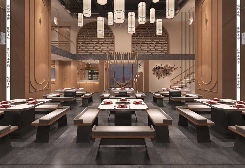 郑州餐饮店装修设计费用明细：含设计费/施工费/材料报价