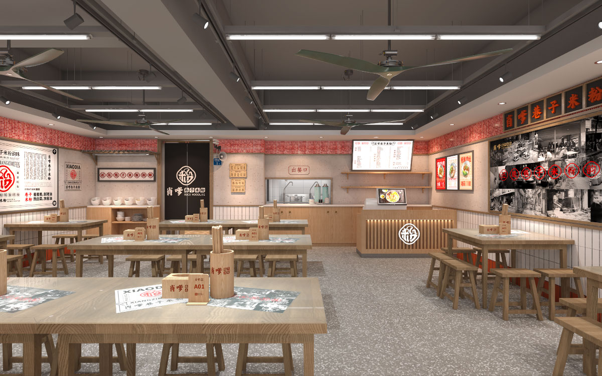 180平米郑州快餐店装修设计效果图