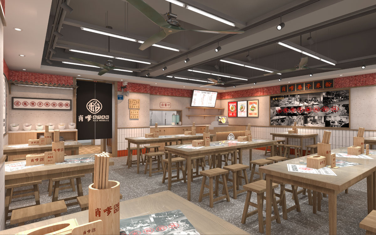 180平米郑州快餐店装修设计效果图