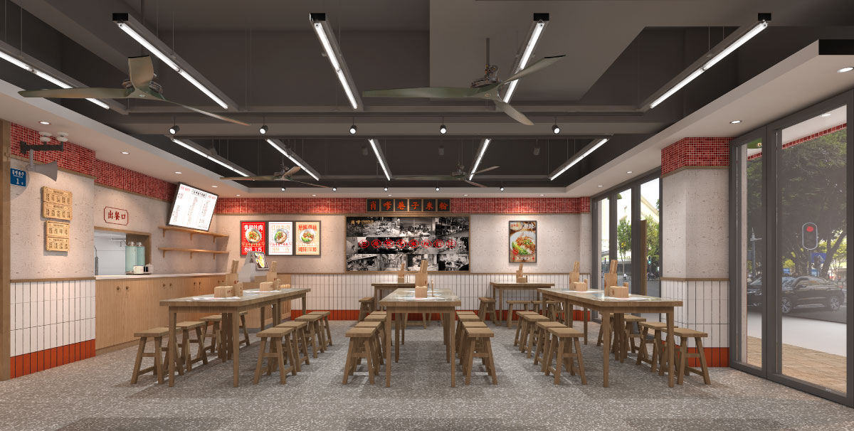 180平米郑州快餐店装修设计效果图