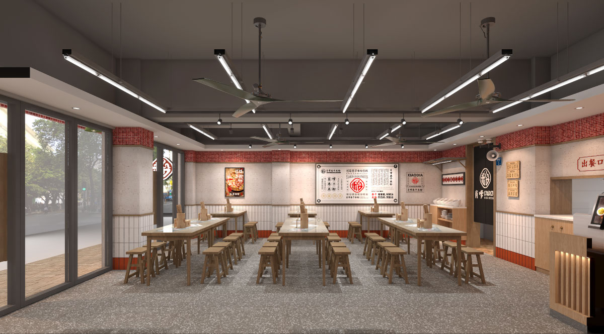 180平米郑州快餐店装修设计效果图