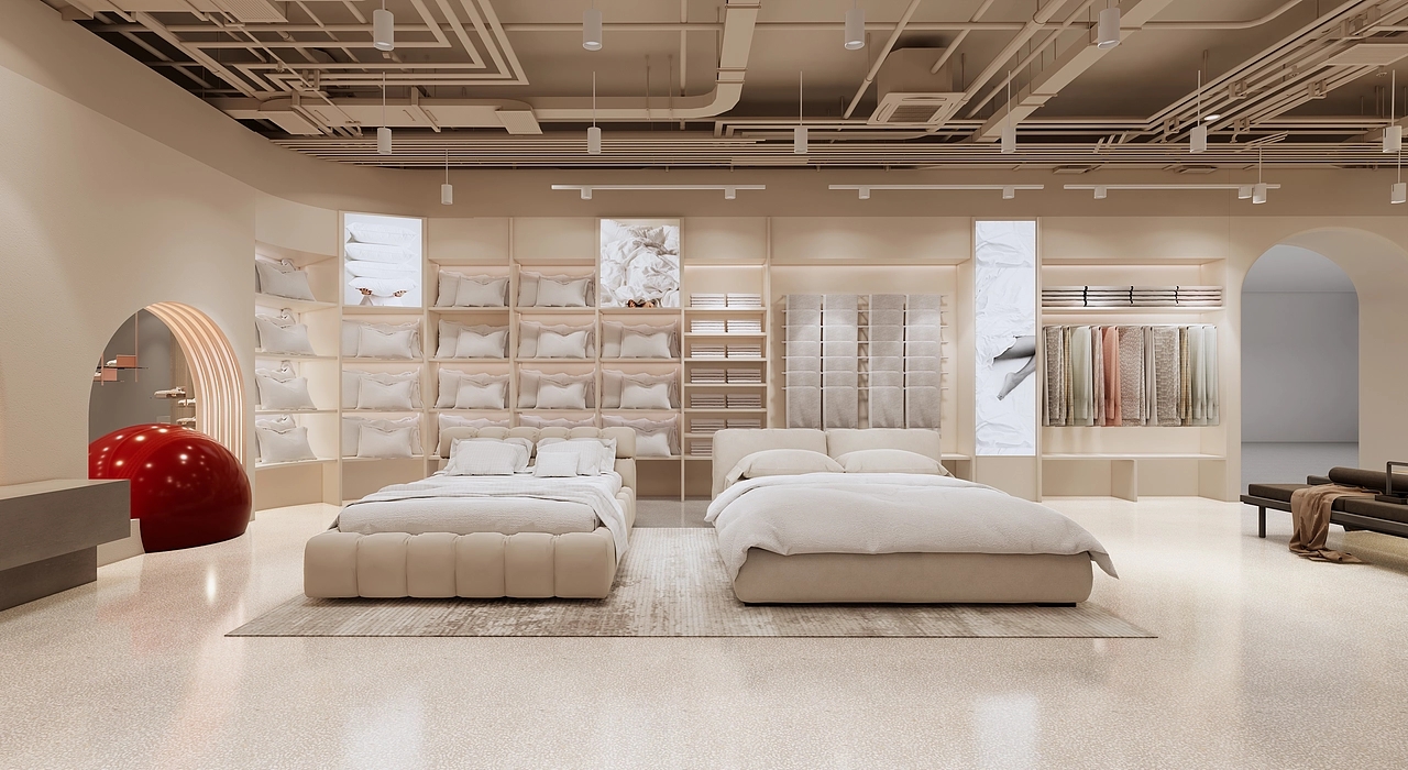 800平米郑州家纺店面装修设计效果图