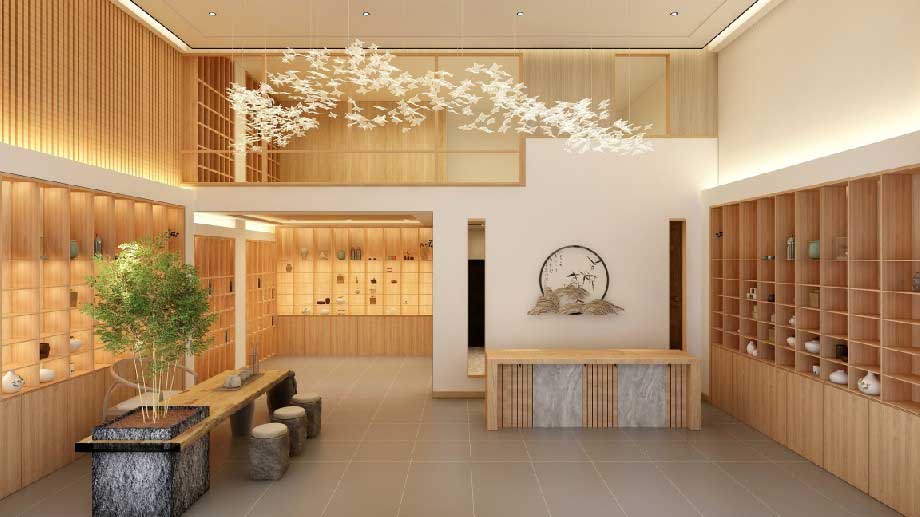 80平米茶馆翻新装修效果图