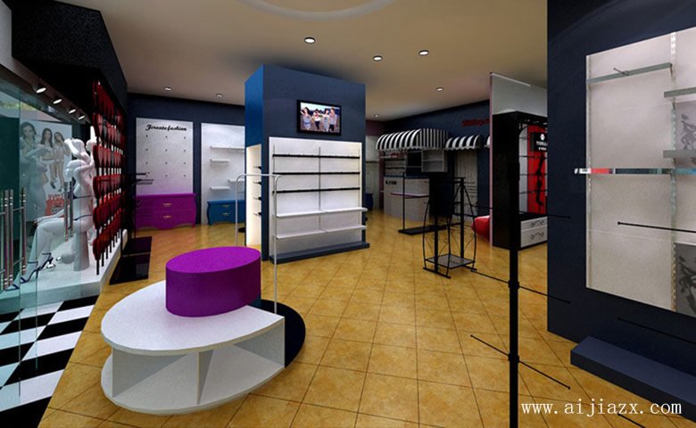 色彩明丽的服装店装修效果图