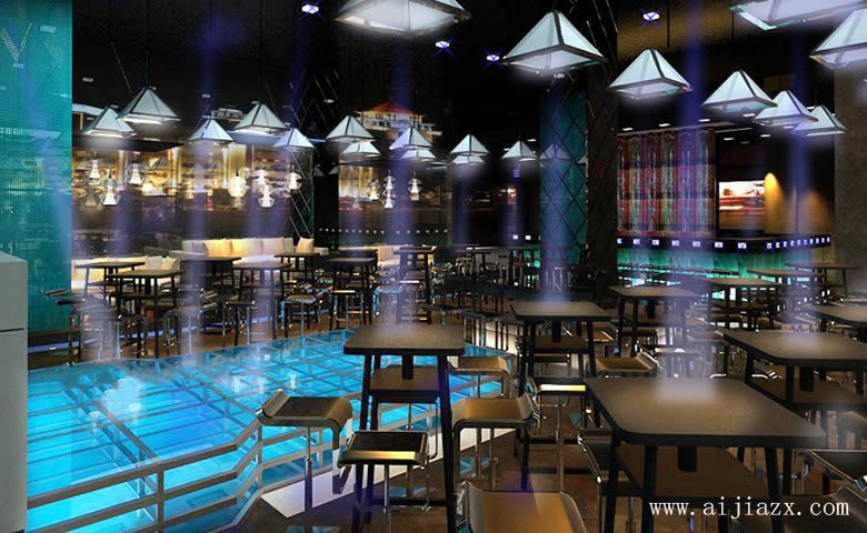 现代时尚的酒吧装修效果图