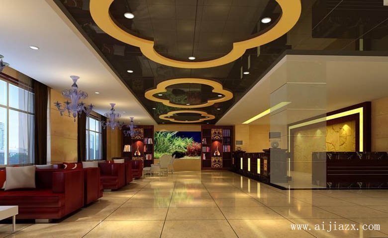 新中式风格高级足疗会所装修效果图