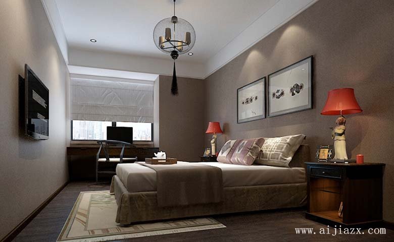 新中式风格两居室装修效果图