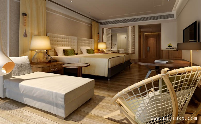 简单大气的酒店装修效果图