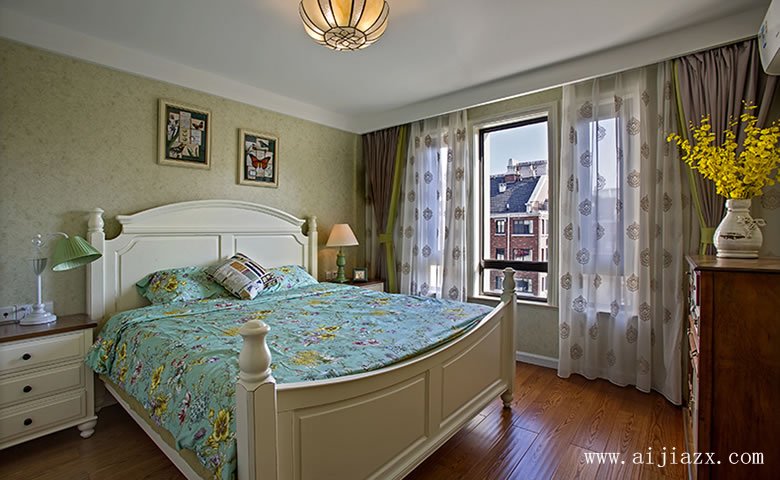 137平米美式田园风格怀旧情调大户型装修效果图