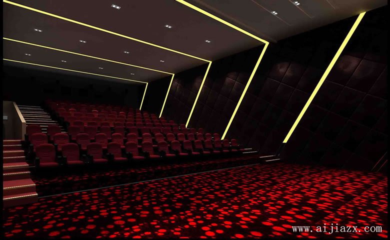 时尚流行的电影院中型观众厅装修效果图