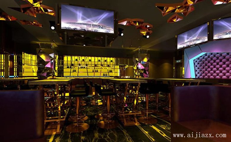 简单个性的酒吧散座区装修效果图